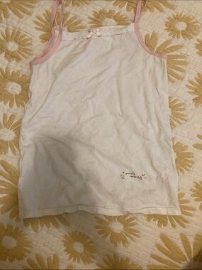 NaNa White Baby Tee with Red and Green Floral Accents